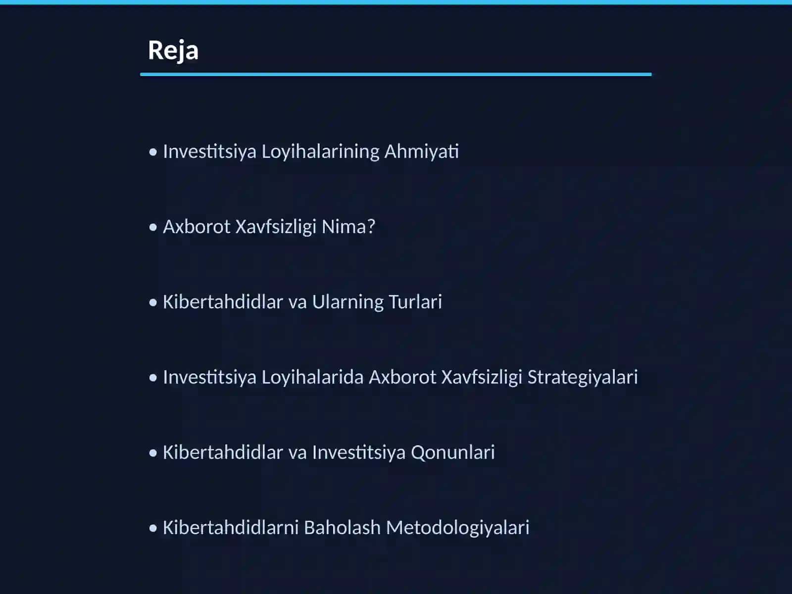 Investitsiya Loyihalarini Baholashda Axborot Xavfsizligi va Kibertahdidlar Ta'siri 2