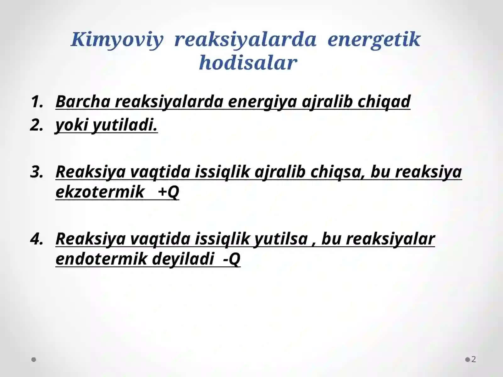 Termokimyoviy tenglamalarga oid masalalar yechish 2