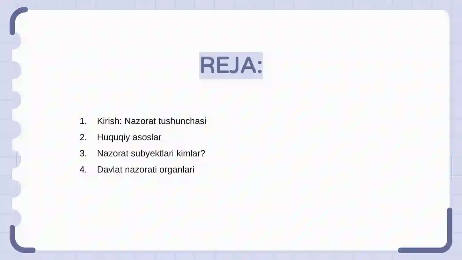 Oʻrnatilgan talablarga amal qilishni nazorat qilish subyektlari va usullari 2
