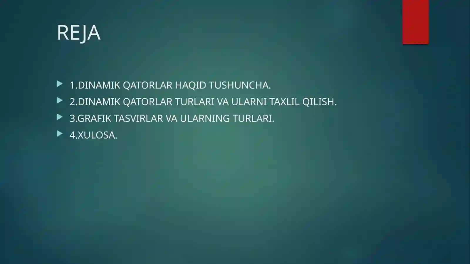 Statistik tadqiqot natijalarini baholash 2