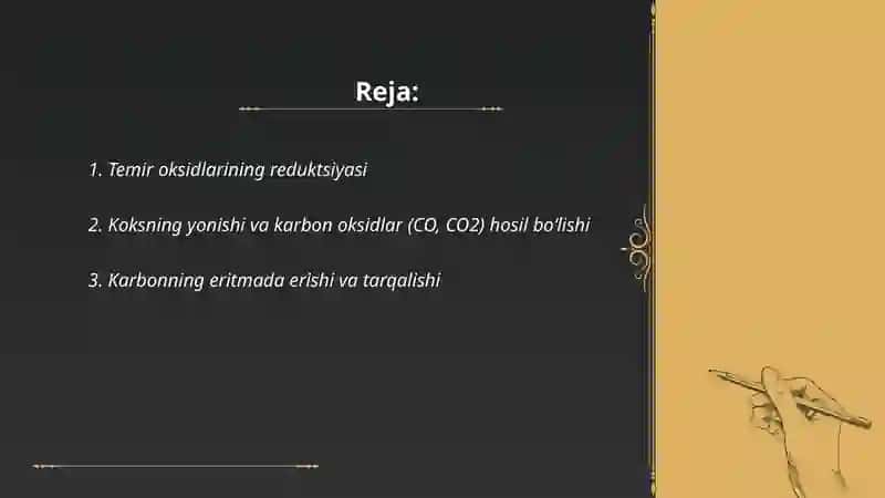 Cho'yan olishda sodir bo'ladigan asosiy fizik kimyoviy jarayonlar Abdinabiyev Musulmon 2