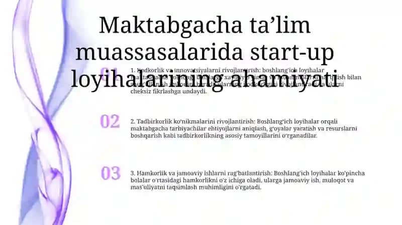 Maktabgacha TaʼLim Faoliyatida Start.Up Loyihalarni Ishlab Chiqish 2