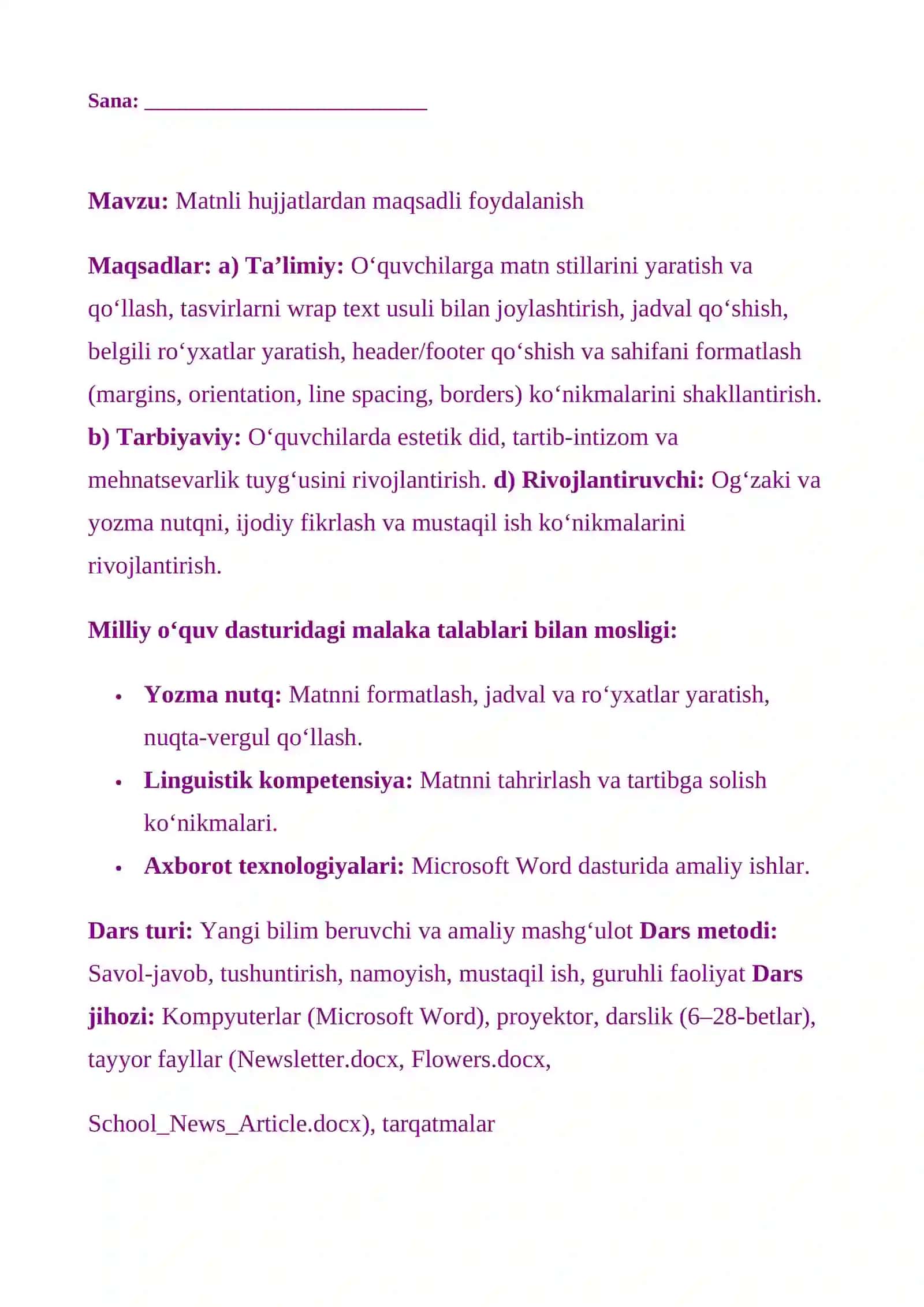 Matnli hujjatlardan maqsadli foydalanish 2