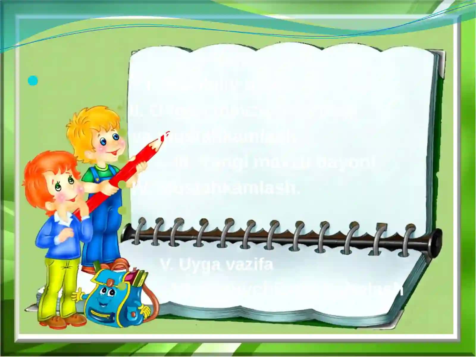 Fe’llarning shaxs-son qo’shimchalari bilan qo’llanishi.(mustahkamlash415-416mashqlar) 2