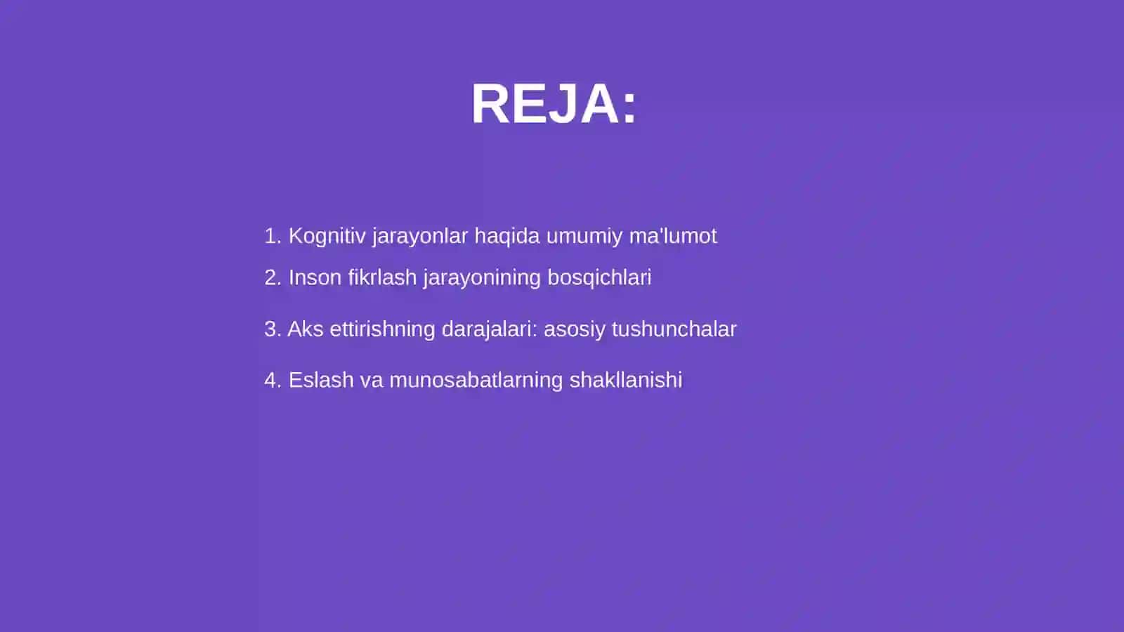 Kognitiv jarayonlarni shaklllanishi 2