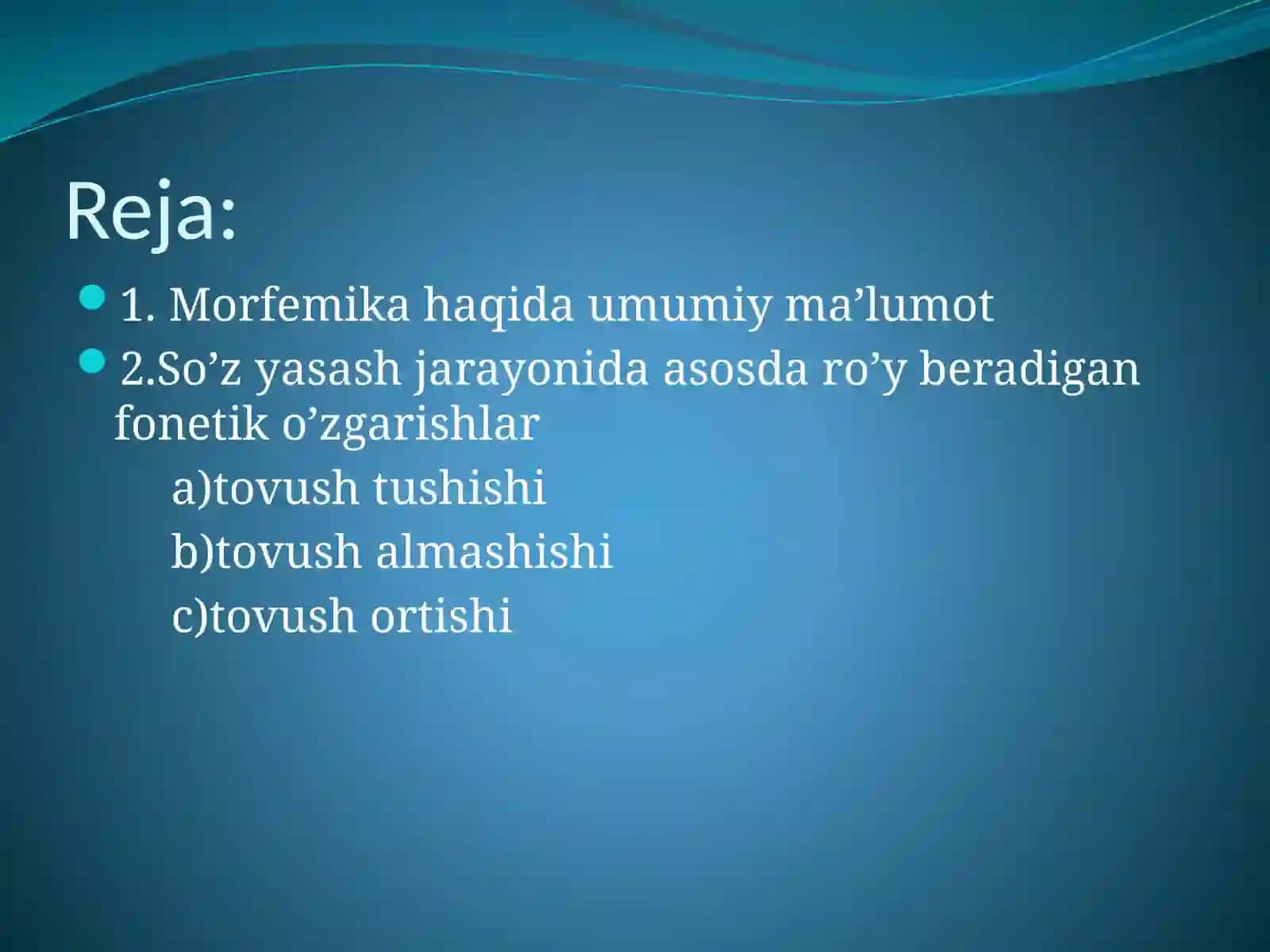 So’z yasash jarayonida asosda ro’y beradigan fonetik o’zgarishlar 2