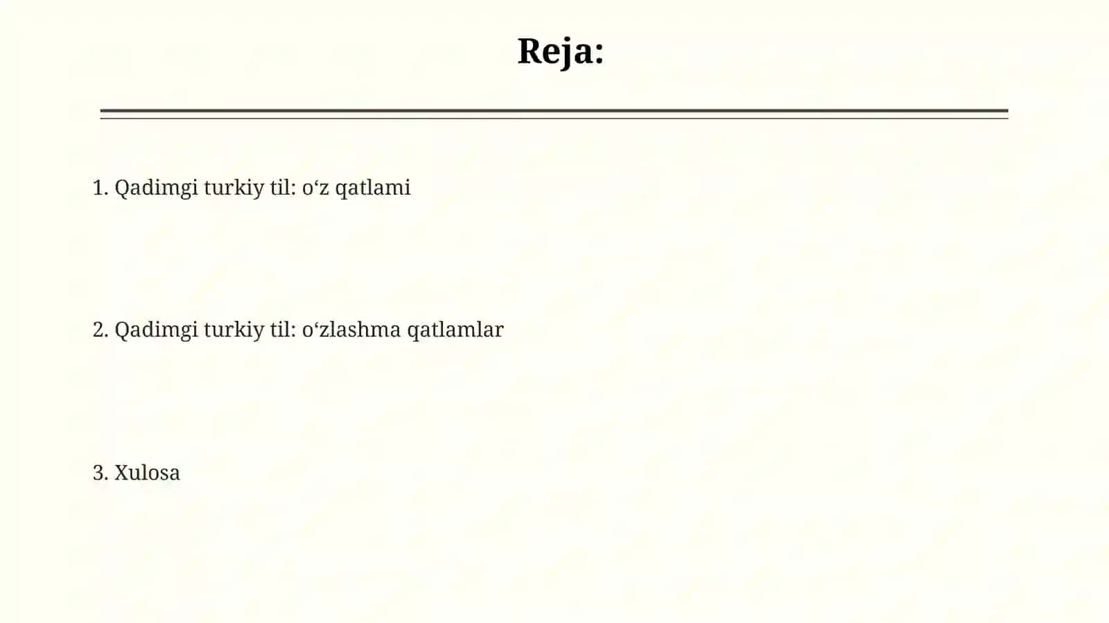 Qadimgi turkiy til: oʻz qatlami 2