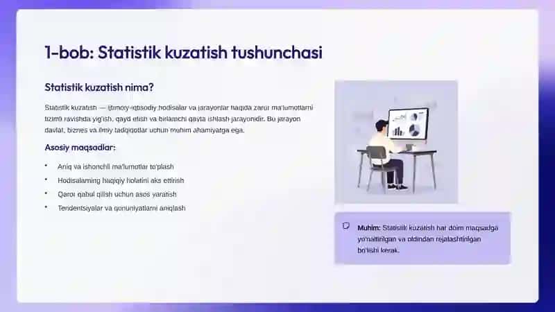 Statistik ma'lumotlarni to'plash nazariyasi va amaliyoti 2