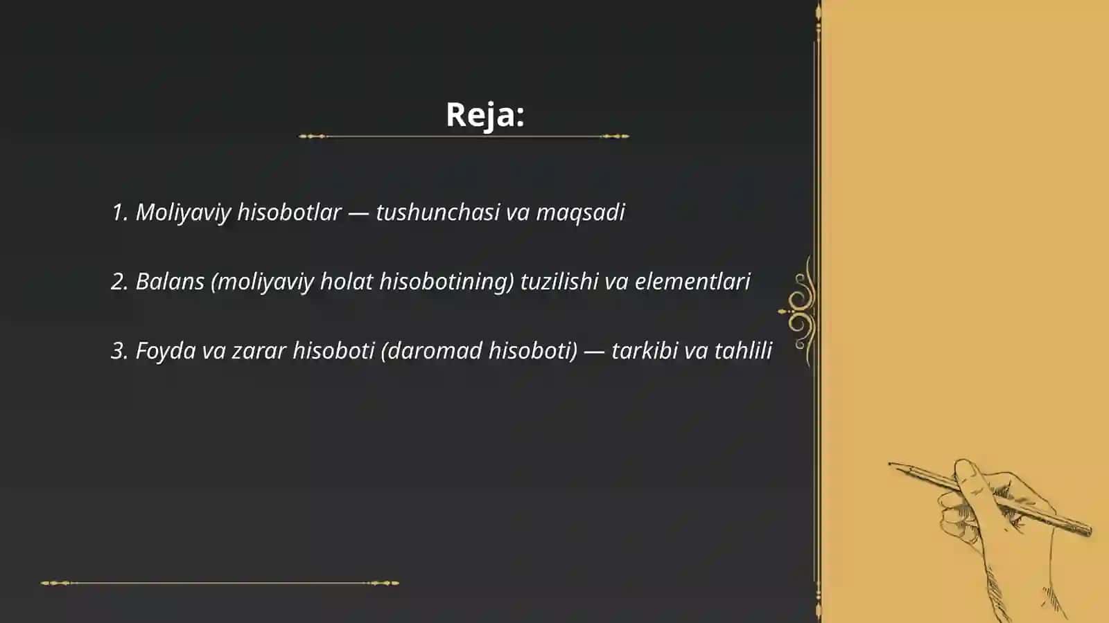 Moliyaviy hisobotlaelr va pul oqimlari haqida tushuncha 2