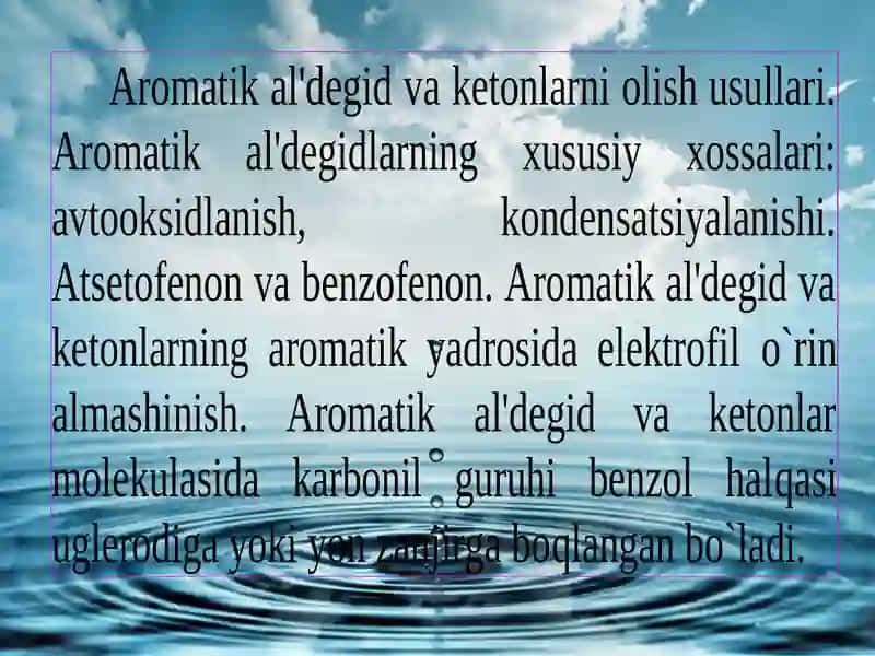 Aromatikal degidvaketonlar 2