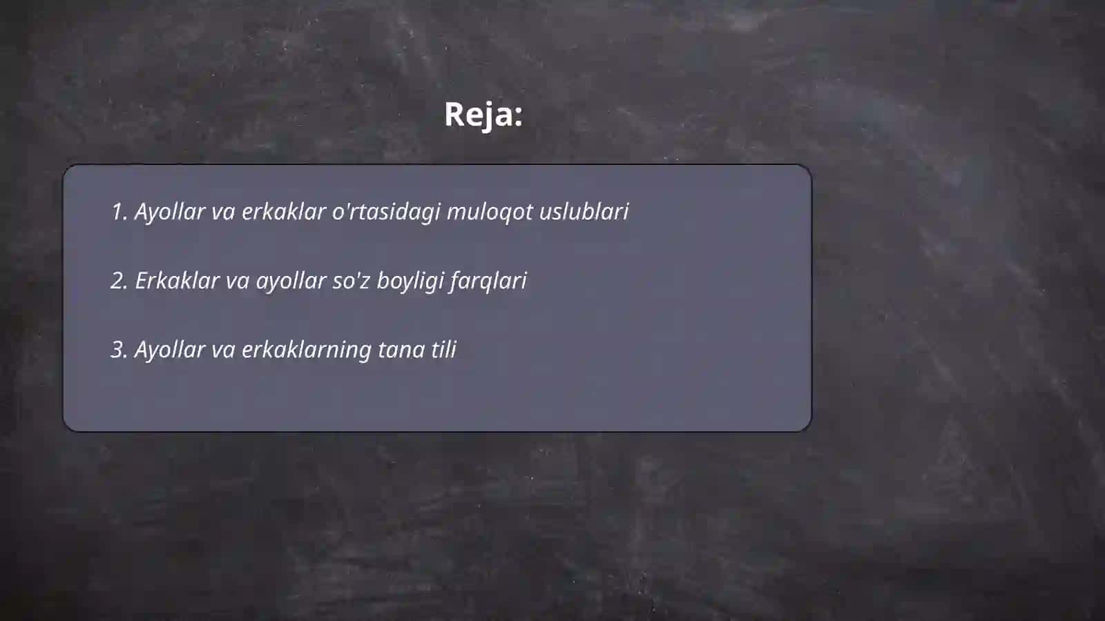 Ayol va erkak komunikativ sohadagi gendr farqlar 2