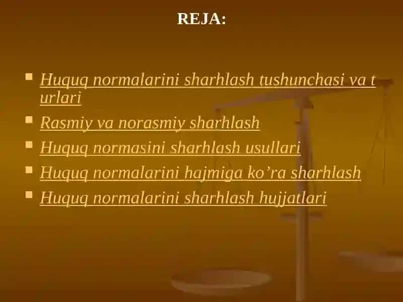 Huquq normalarini sharhlash 2
