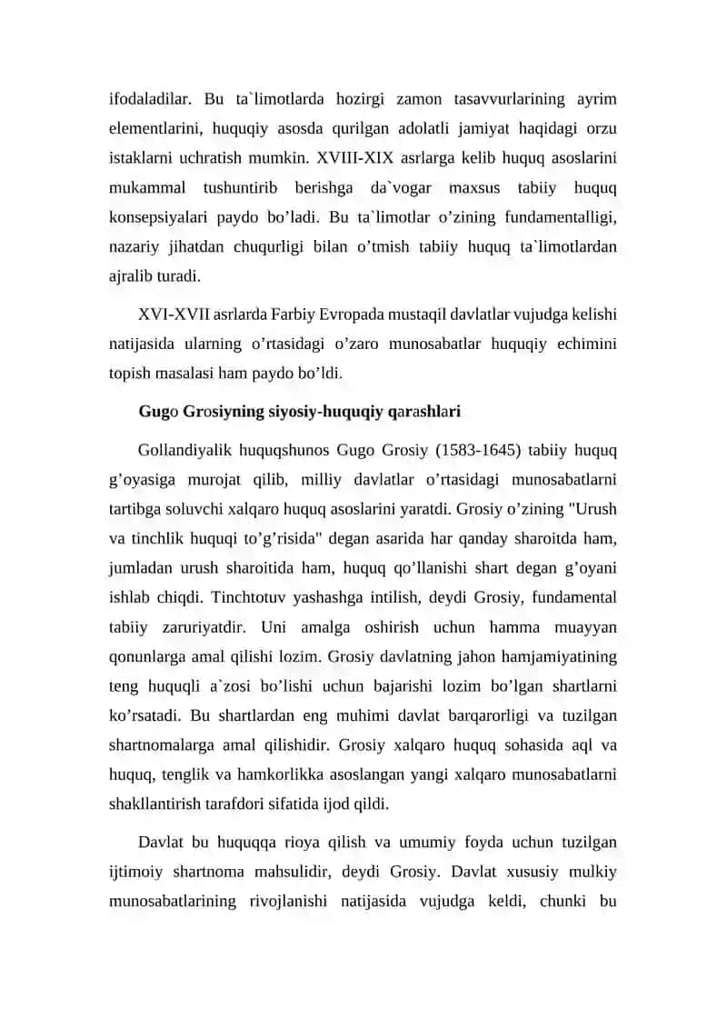 XVII ASRDA GOLLANDIYADA SIYOSIY HUQUQIY TA`LIMOTLAR 2