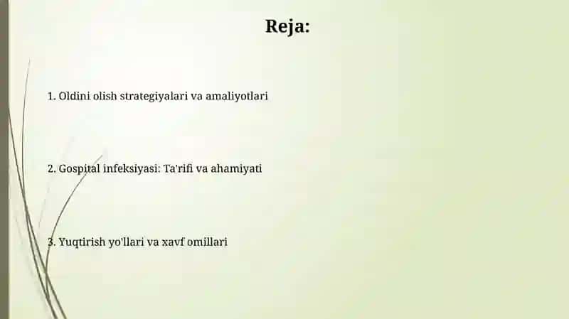Kasalxona ichi infeksiyasi va uni oldiniolish 2
