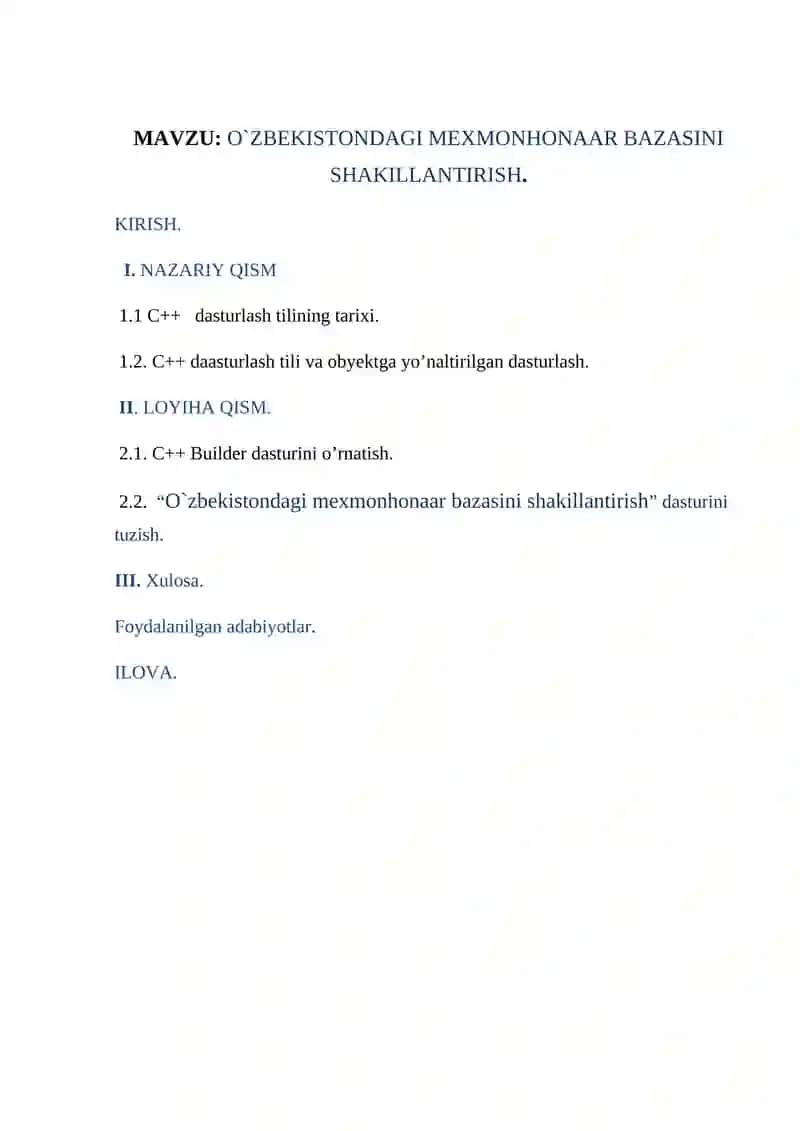 O`ZBEKISTONDAGI MEXMONHONAAR BAZASINI SHAKILLANTIRISH 2