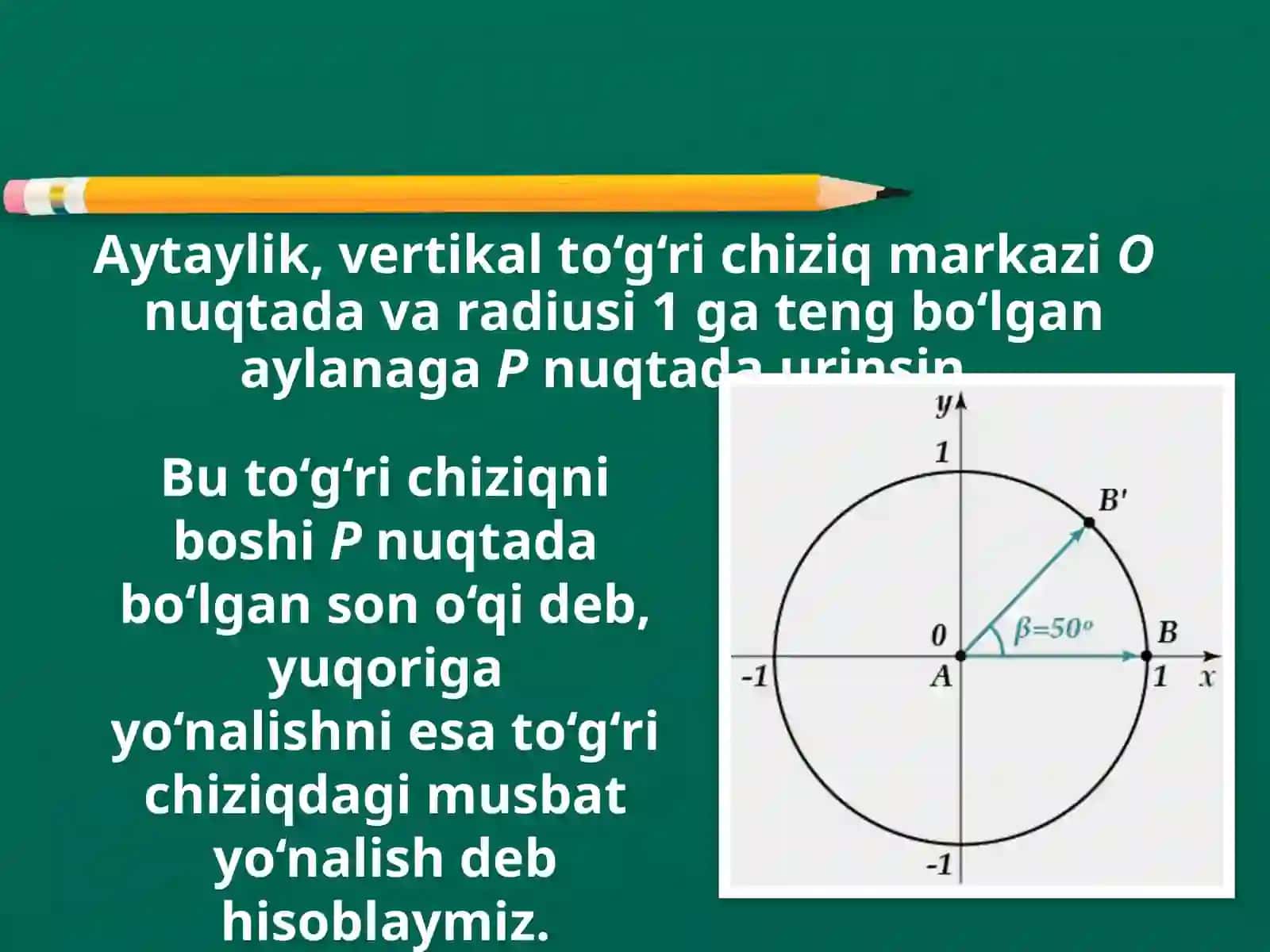 9-sinf Burchakning radian o'lchovi 2