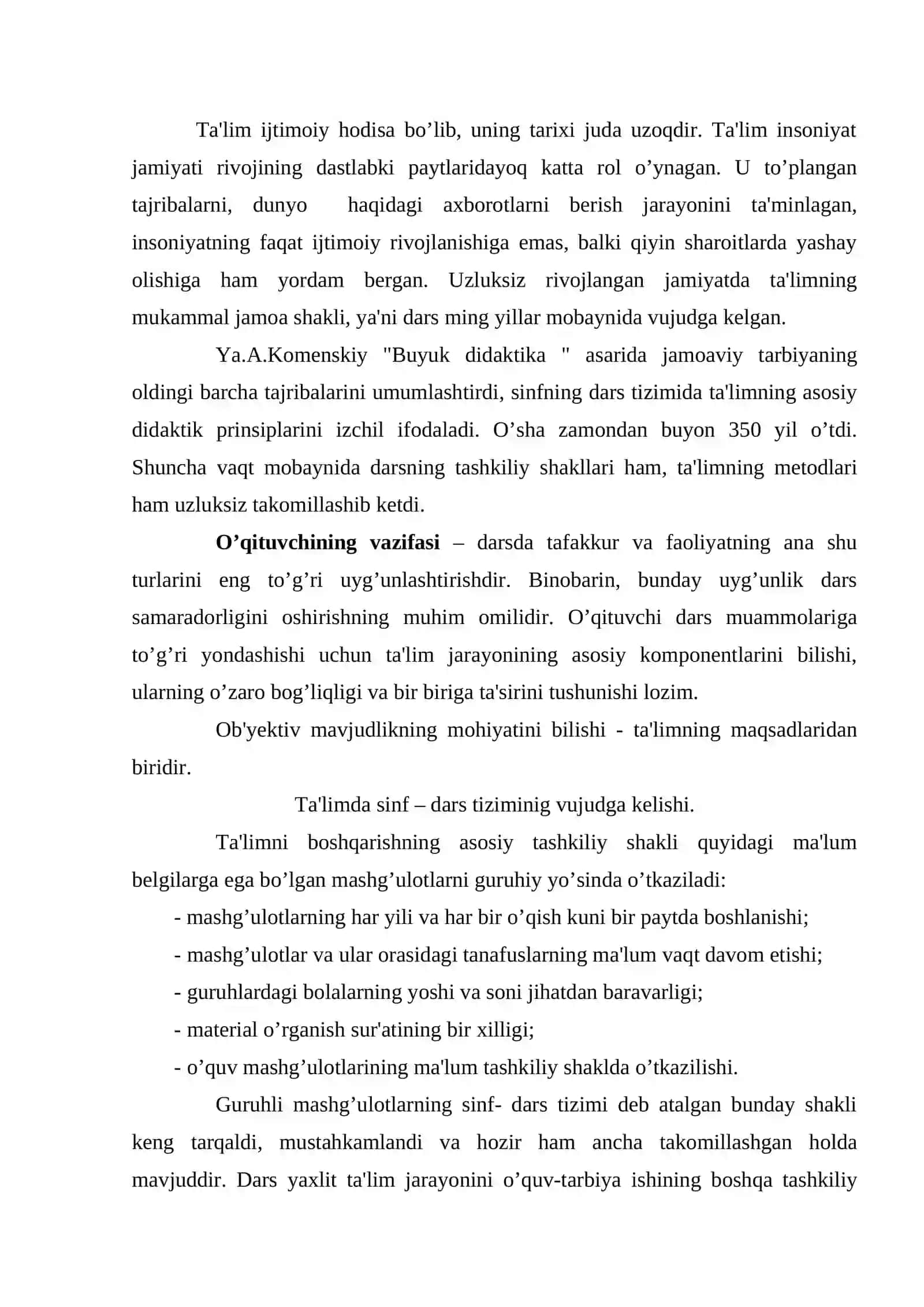 O’quv jarayonini tashkil etishning turlari va shakllari 2