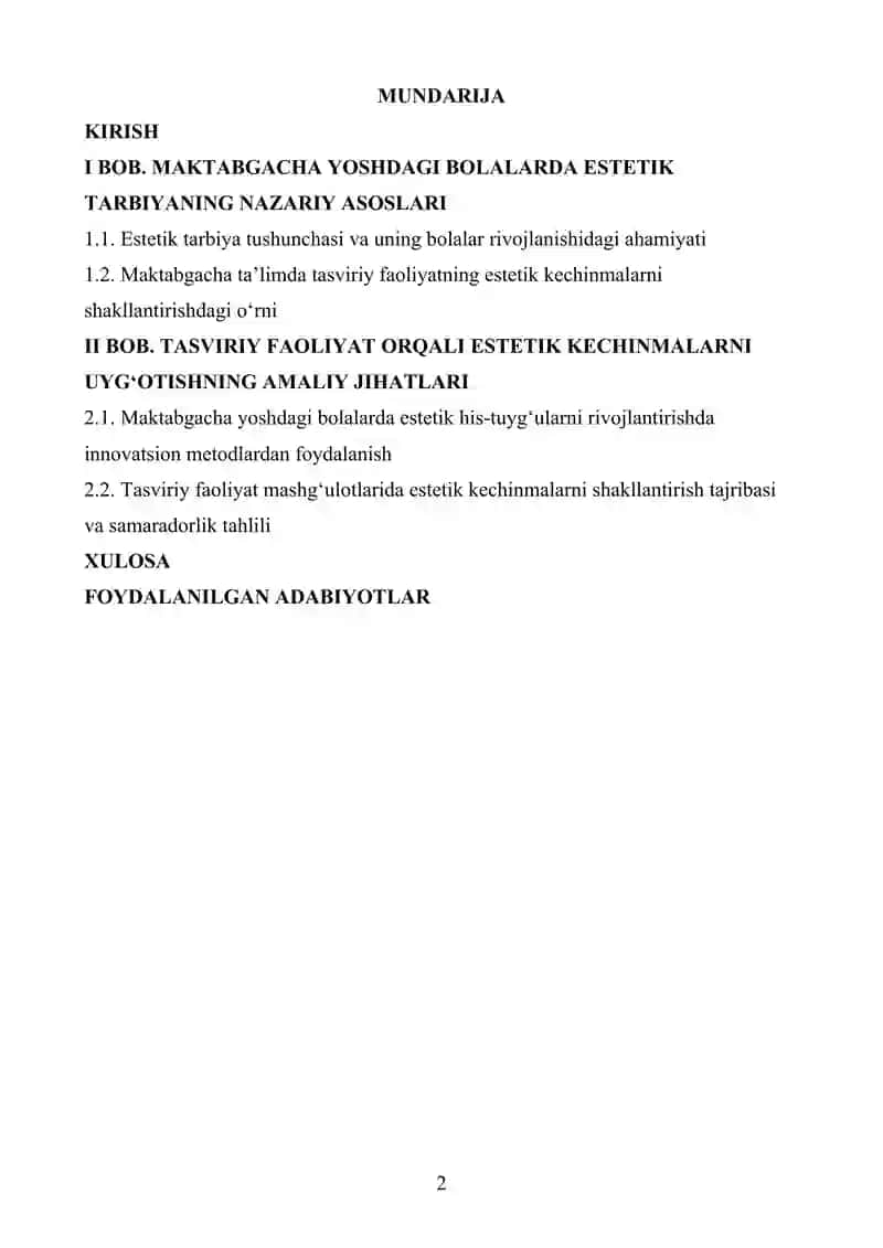 Tasviriy faoliyat orqali maktabgacha yoshdagi bolalarda estetik kechinmalarni uyg'otish 2