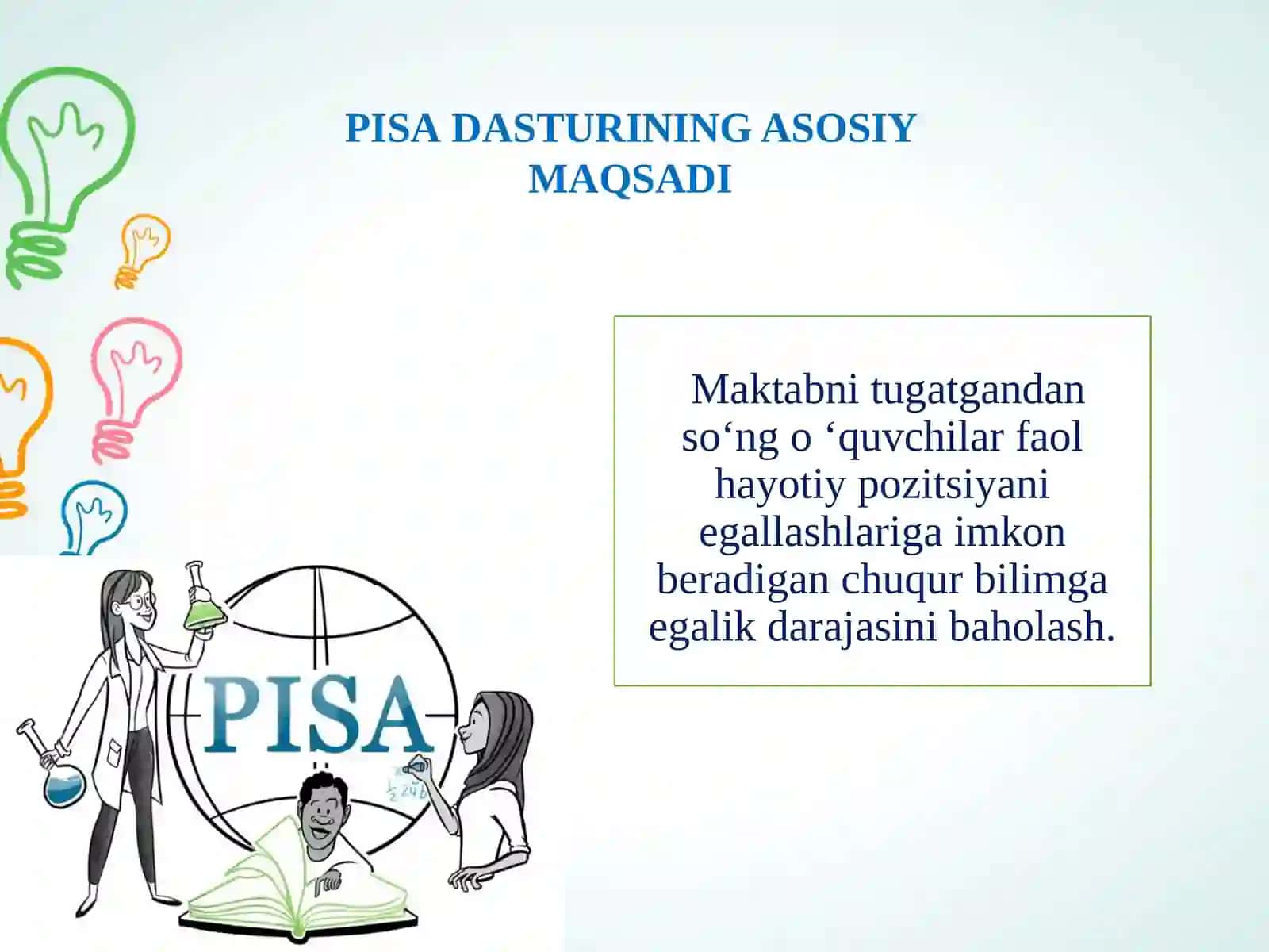 PISA-International talabalar baholash dasturi 2