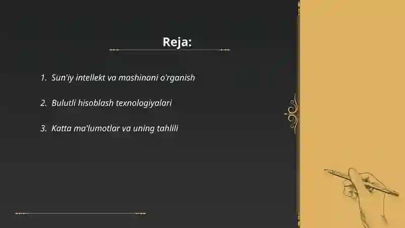 Sun'iy intellekt va mashinani o'rganish 2