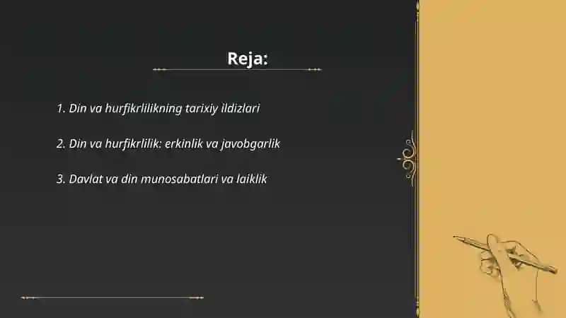 Din va hurfikrlilik 2