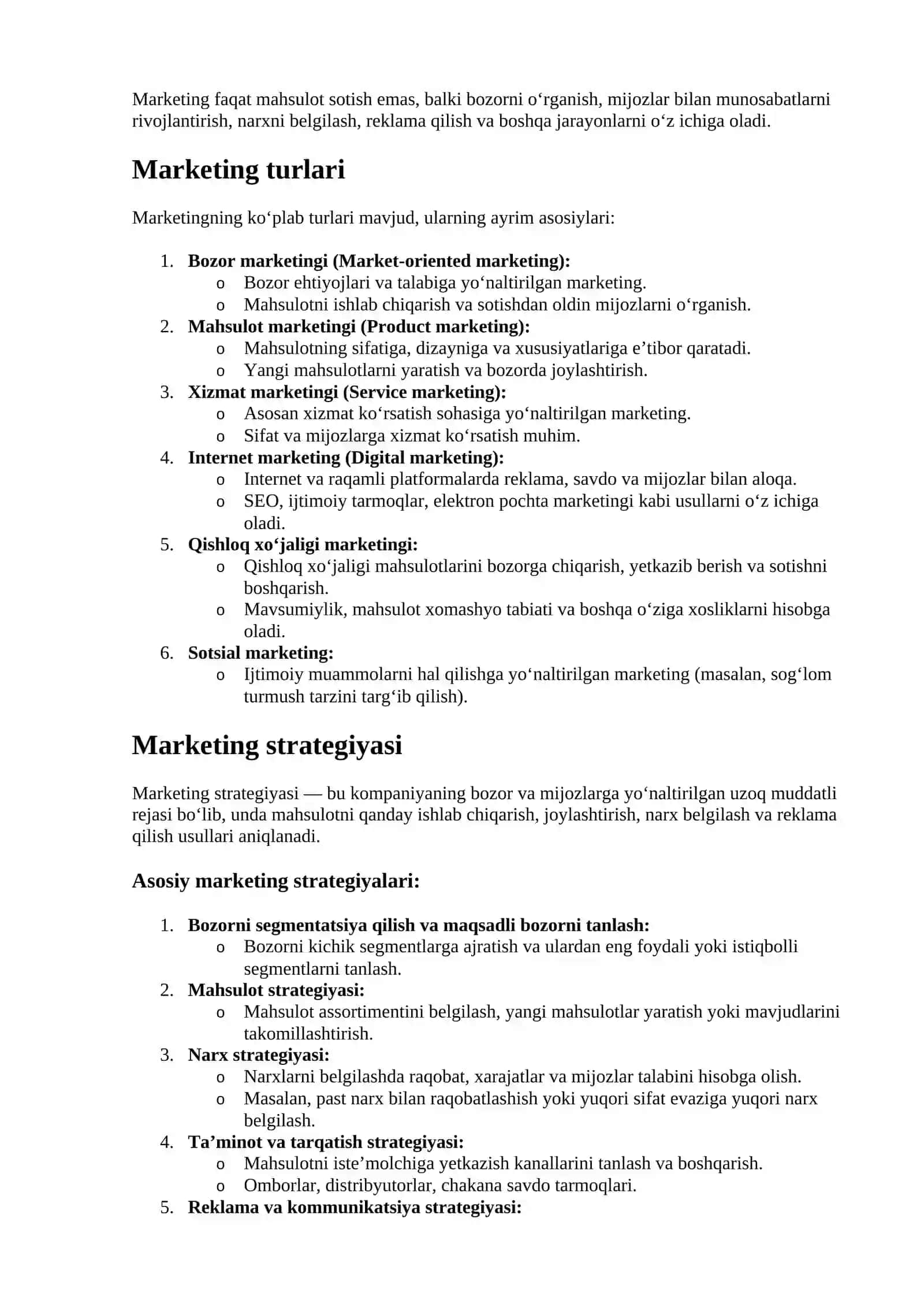 Qishloq xo‘jaligida marketingni boshqarish 2