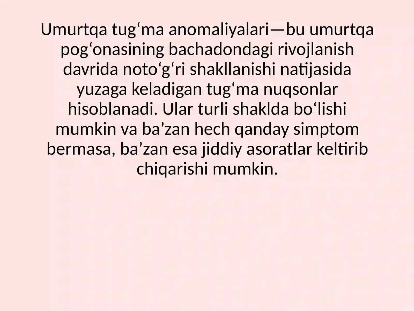 Umurtqa tug‘ma anomaliyalari 2