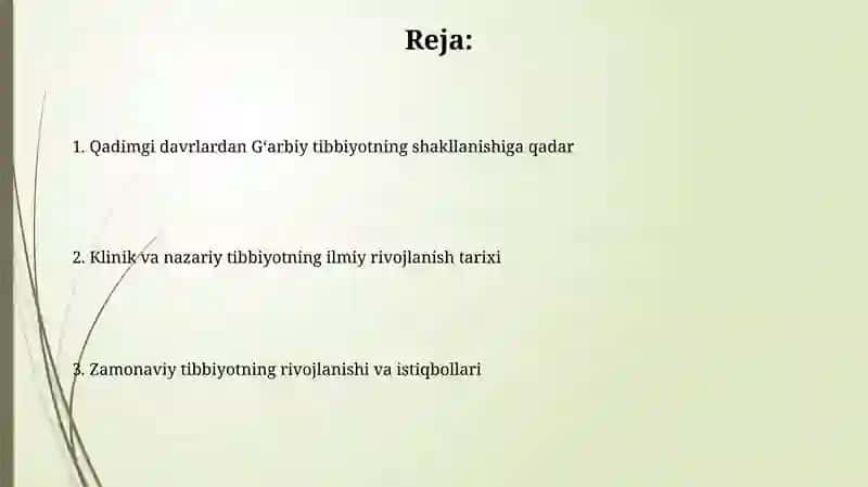 Klinik va nazariy tibbiyot fanlarining fan sifatida rivojlanish tarixi 2