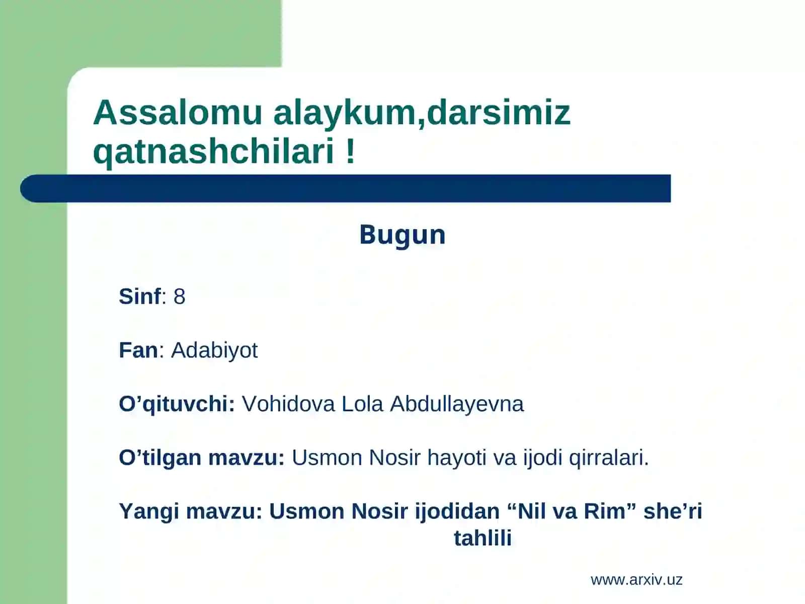Usmon Nosir hayoti va ijodi qirralari 2