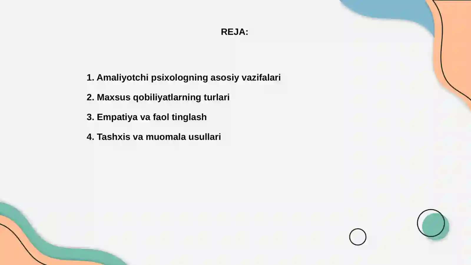 Amaliyotchi psihologning maxsus qobiliyatlari 2