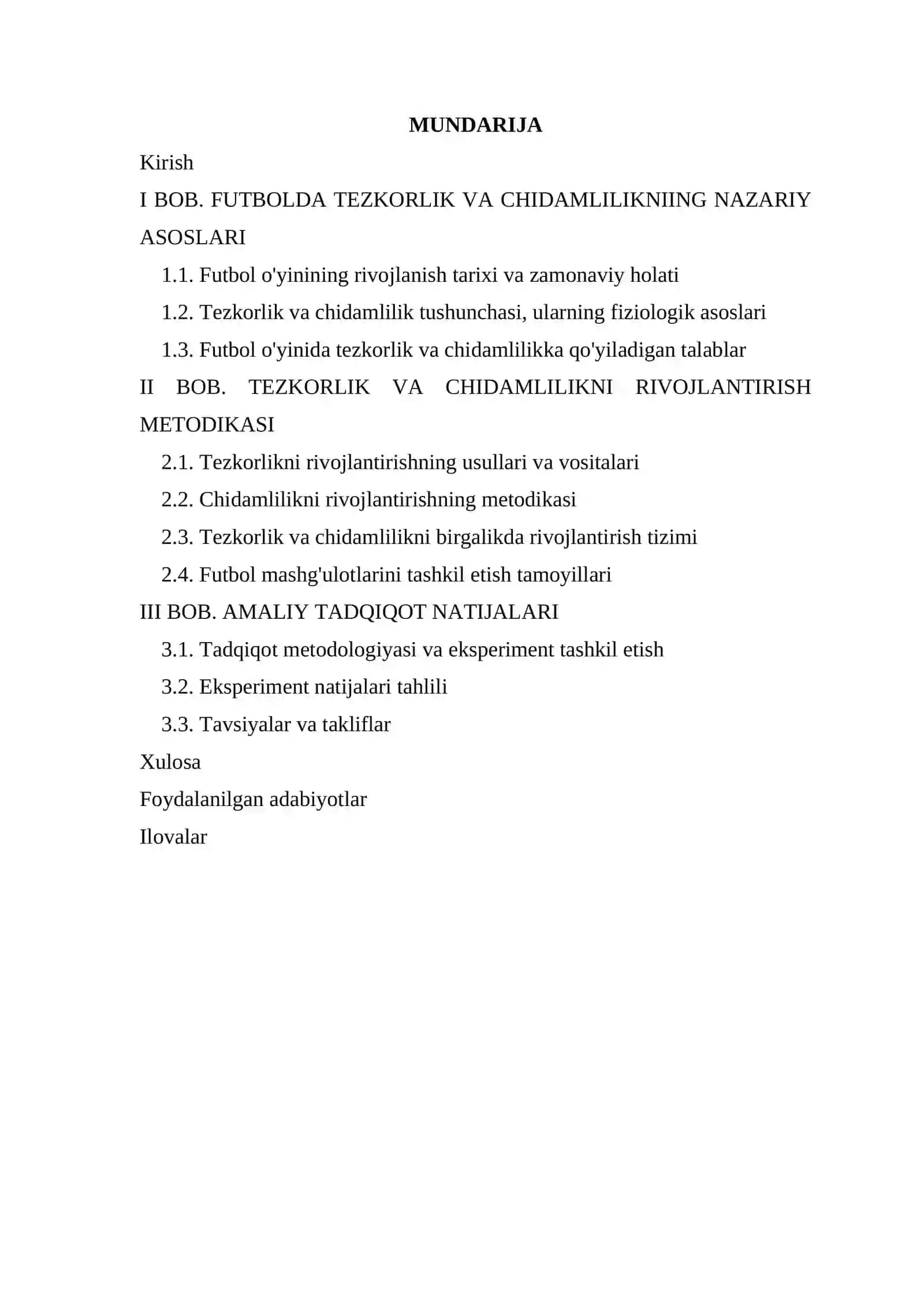 "Futbol orqali talabalarda tezkorlik va chidamlilikni rivojlantirish" 2