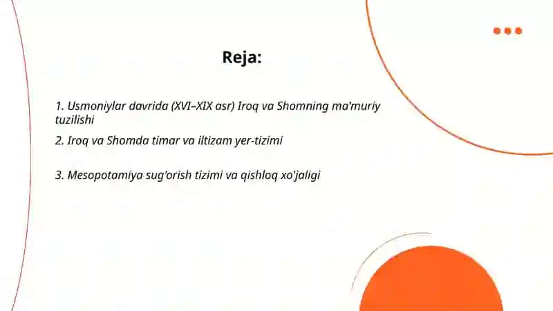 XVI-XIX asrlarda Iroq va Suriya (Shom) 2