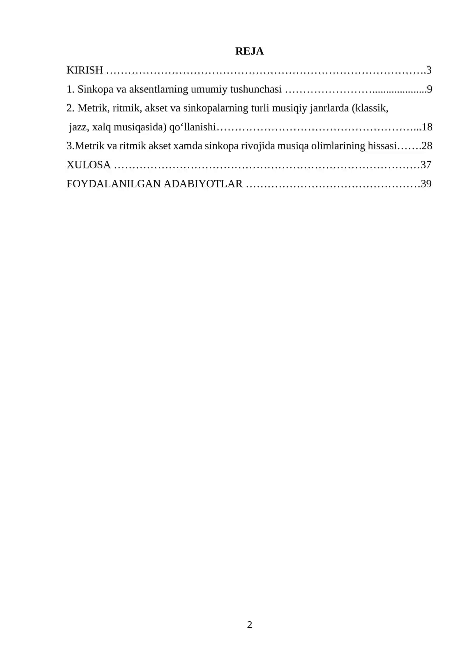 METRIK VA RITMIK  AKSENT-SINKOPA 2