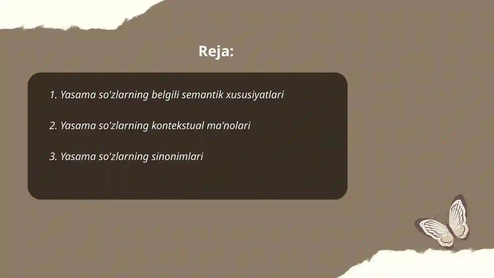 Yasama soʻzlarning semantik strukturasi 2