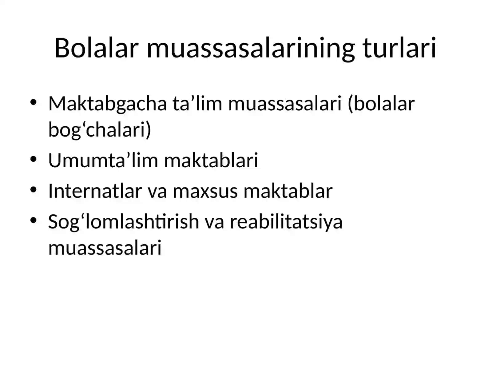 Bolalar muassasalarini loyihalashtirish va jihozlashga gigiyenik talablar 2
