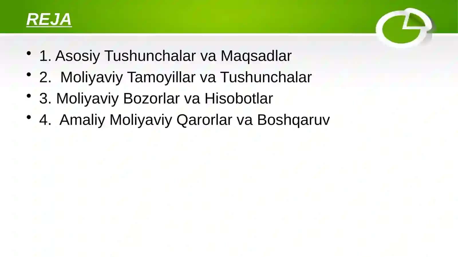 Moliya Asoslariga Kirish: Moliyaning Fundamental Masalalari 2