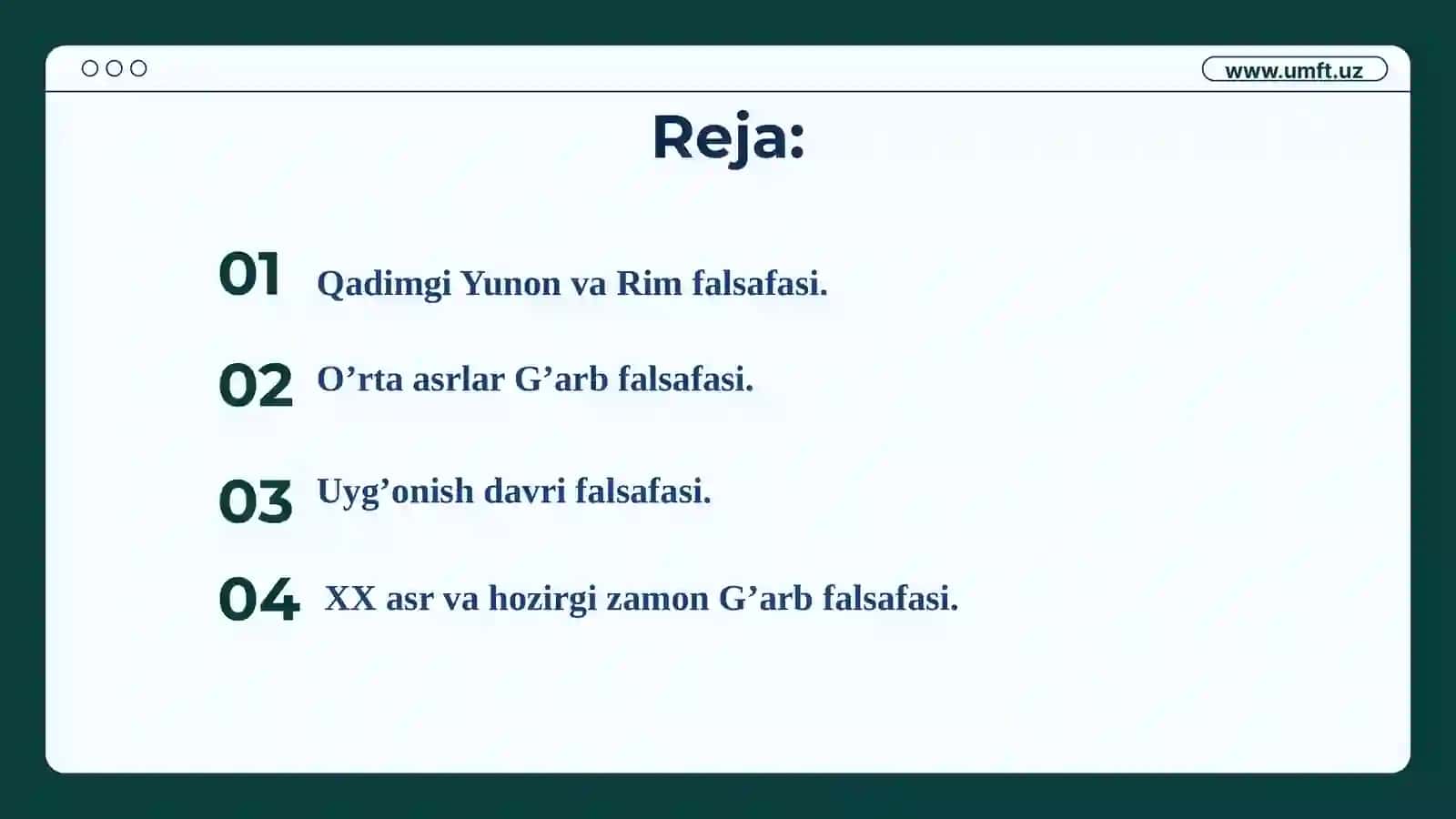Falsafiy tafakkur taraqqiyot bosqichlari 2