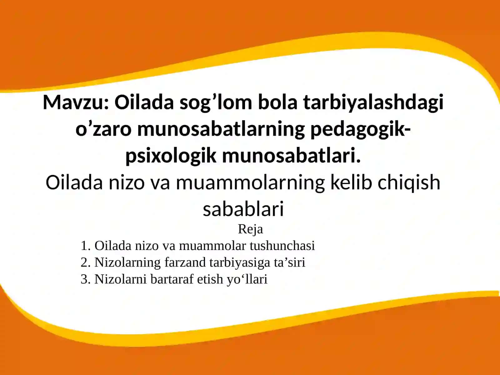 Oilada sog’lom b o!a tarbiyalash 2