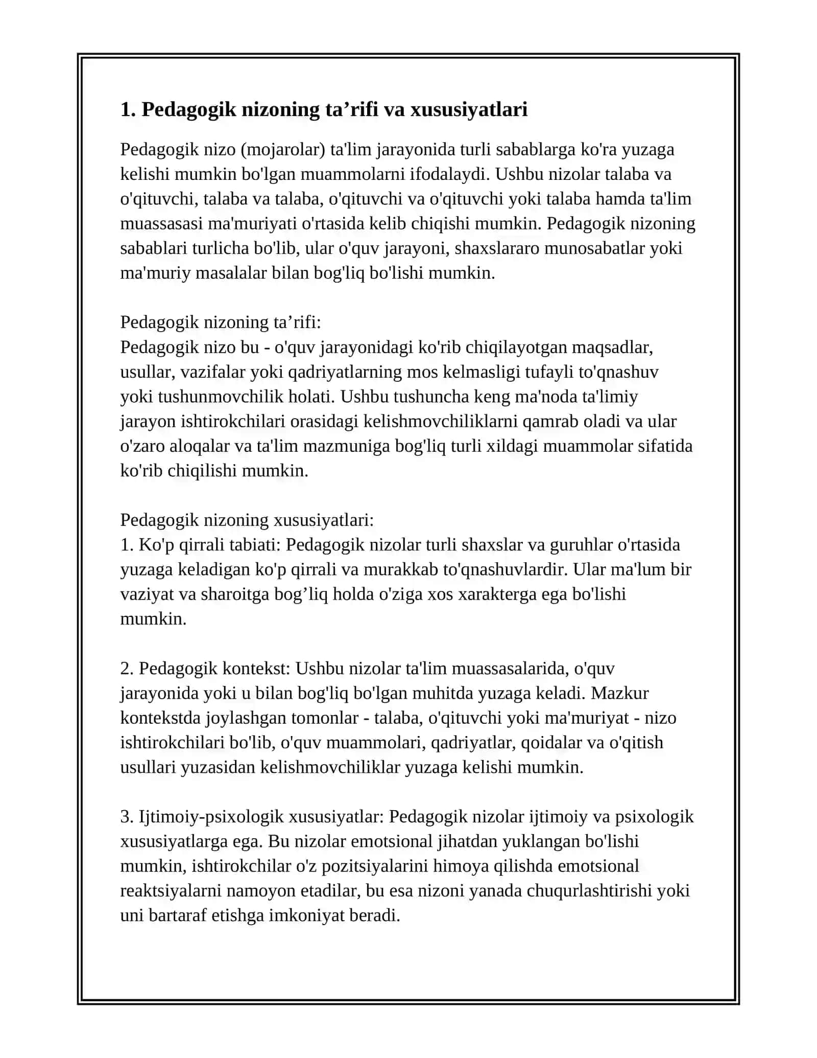 PEDAGOGIK NIZO VA UNING SABABLARI 2
