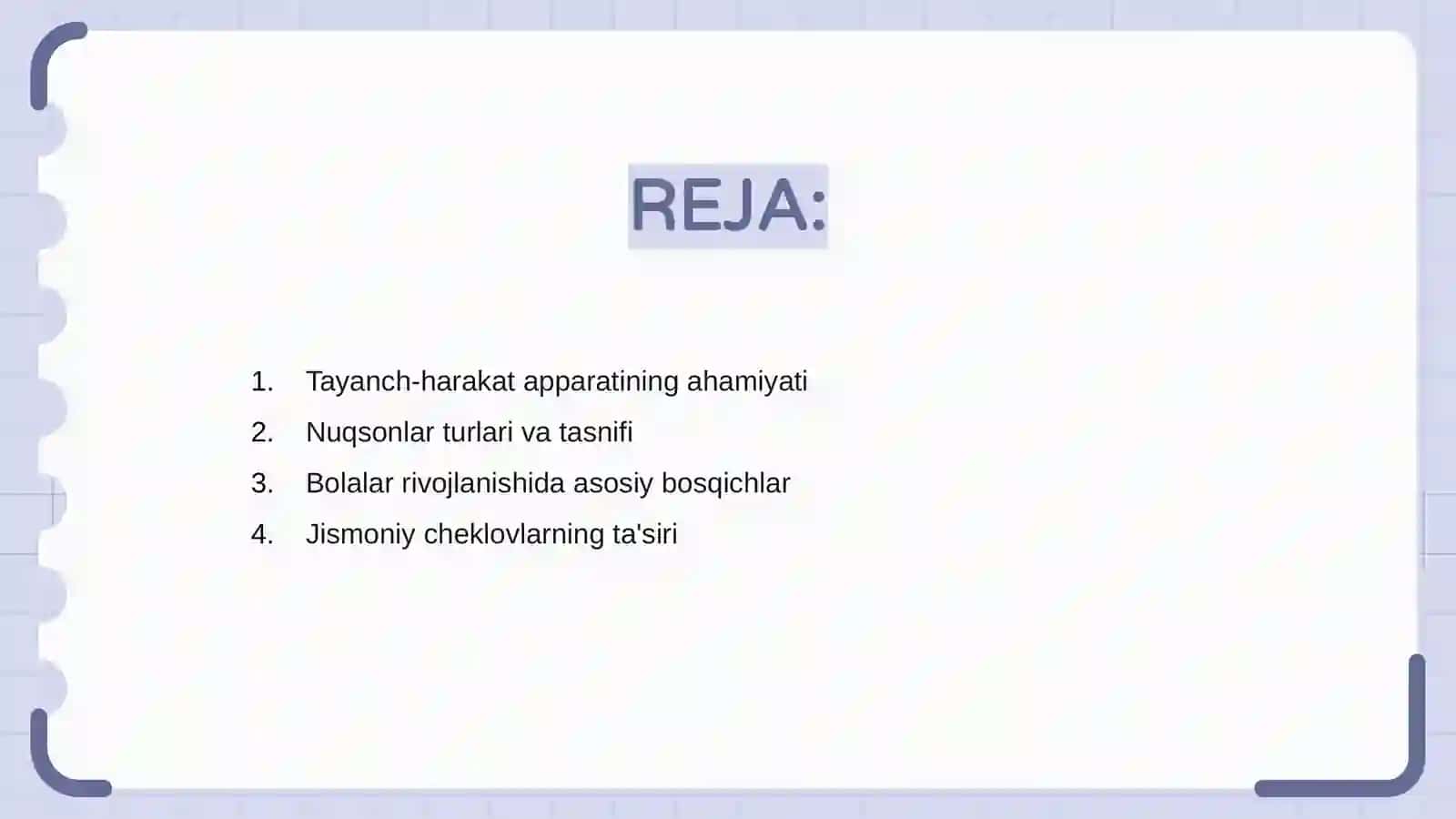 Tayanch-harakat apparatida nuqsonlari bo'lgan bolalar rivojlanishining o'ziga xos xususiyatlari 2
