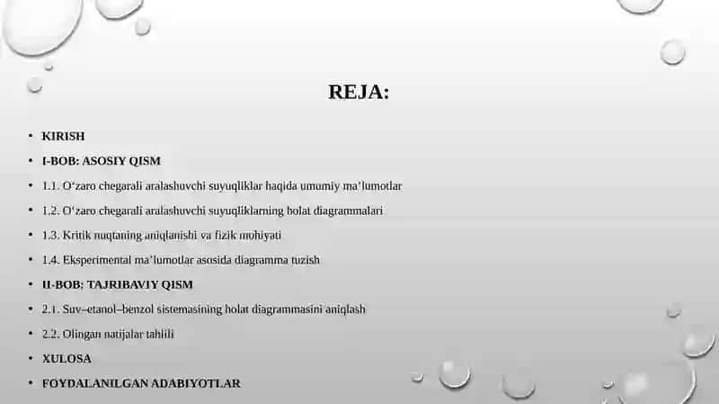 O‘zaro chegar aralashuvchi suyuqliklarning holat diagrammalari 2
