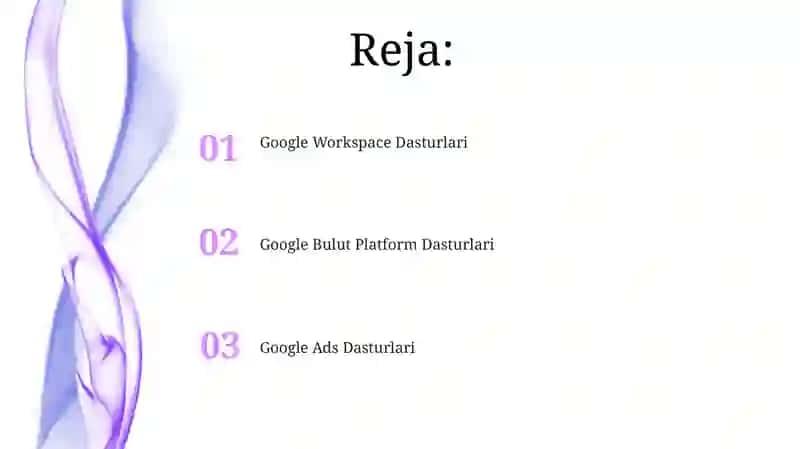 Google Workspace Dasturlari 2