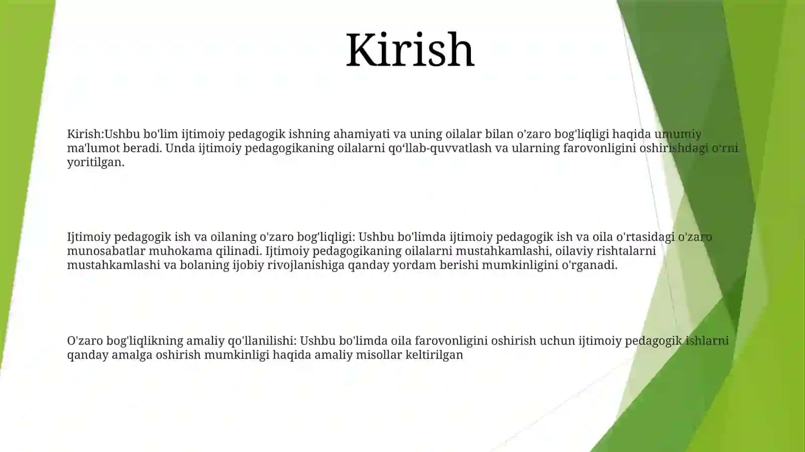 Ijtimoiy Pedagogik Faoliyatning Oila Bilan OʻZaro TaʼSiri 2
