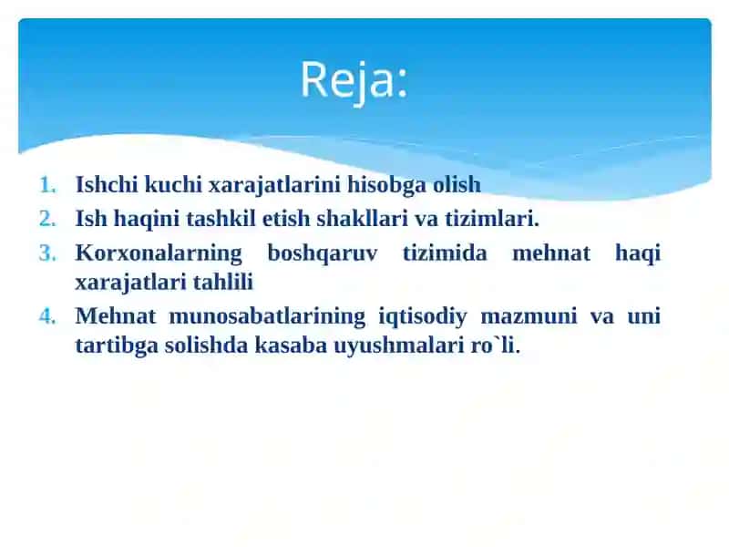 MEHNAT XARAJATLARI HISOBI 2