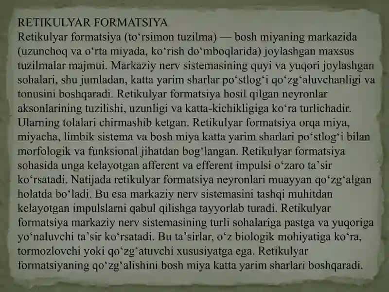 Oddiy refleks yoyi.Bosh va orqa miya o’tkazuvchi yo’llari,klinik ahamiyati. 2