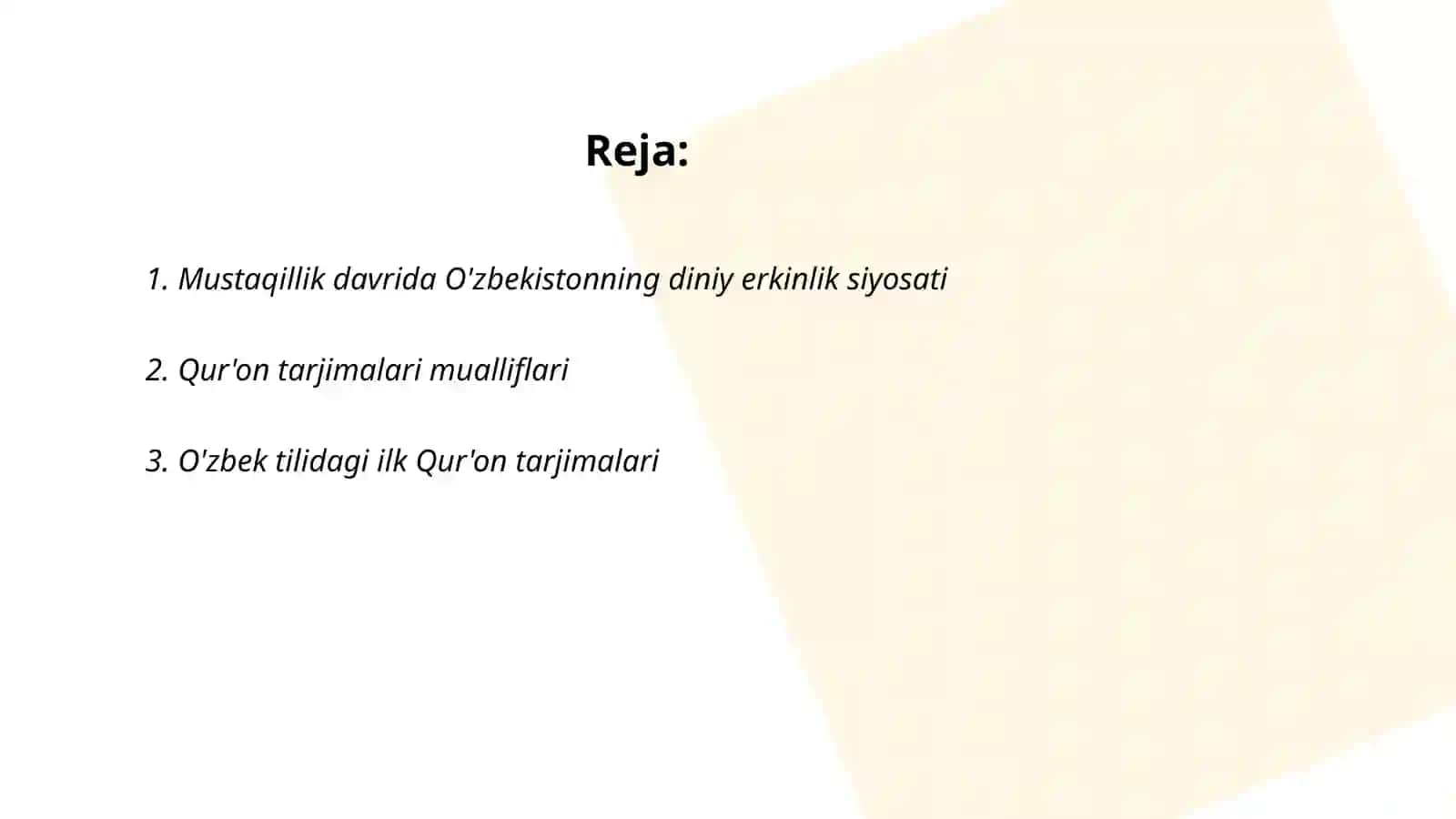 Mustaqillik yillarida Qur'onning oʻzbek tiliga tarjima qilinishi va tafsirlari 2