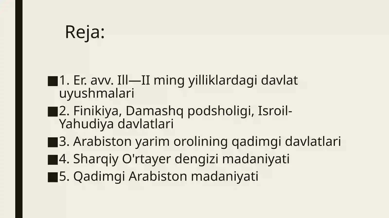 O‘rtayer dengizining sharqiy va g‘arbiy sohilidagi qadimgi davlatlar 2