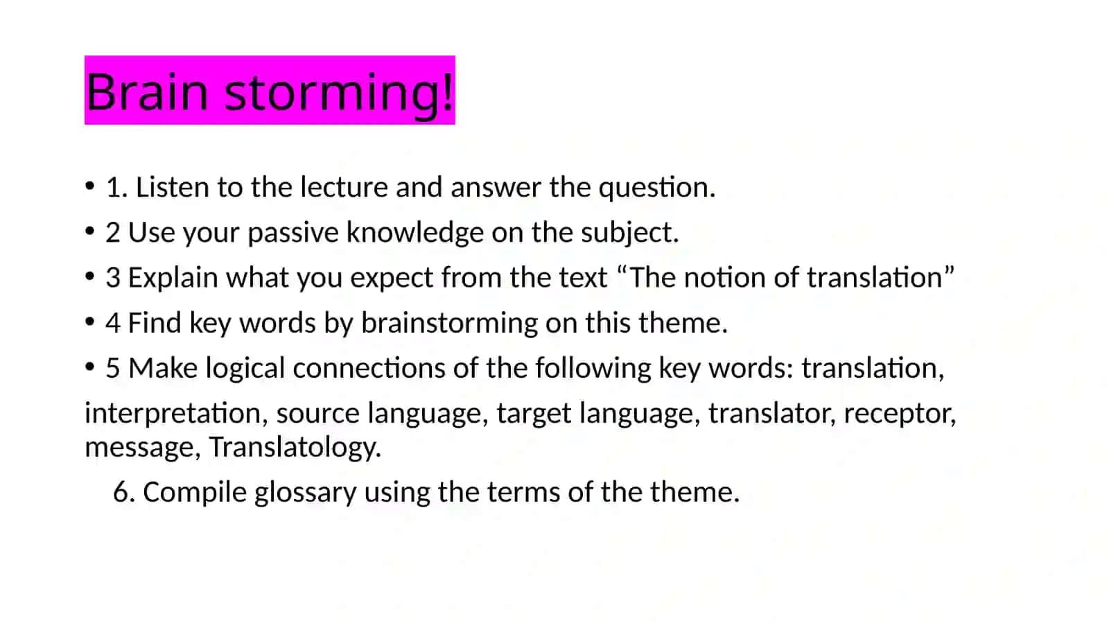THE NOTION OF TRANSLATION. THE SUBJECT MATTER OF THE THEORY AND PRACTICE OF TRANSLATION 2