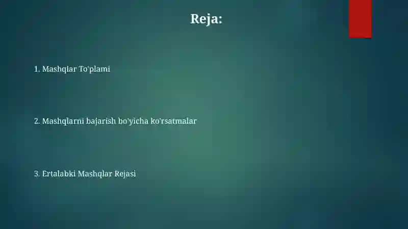 Ertalabki badan tarbiya mashqlari konspekti 2