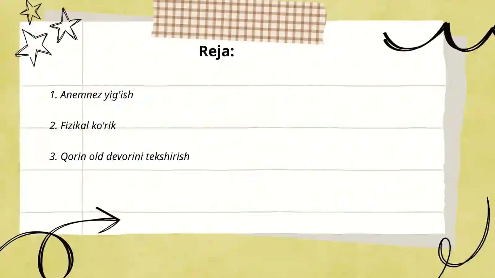Ginekologik bemorlarni tekshirish usullari va Qowimcha tekshirish 2